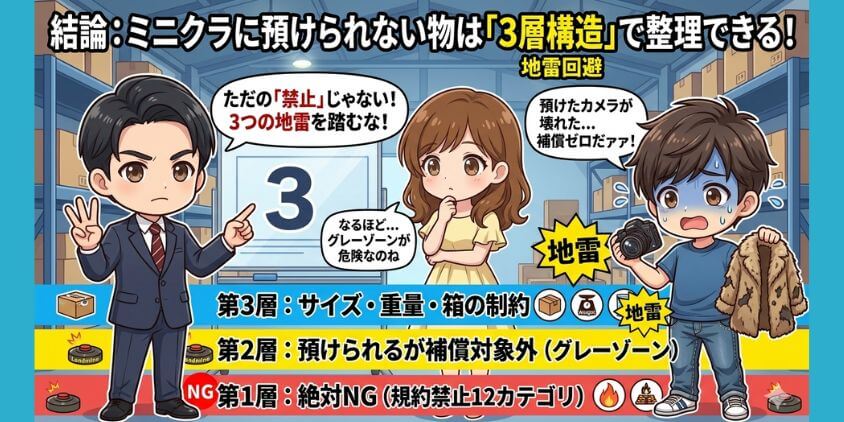 結論：ミニクラに預けられないものは「3層構造」で整理できる