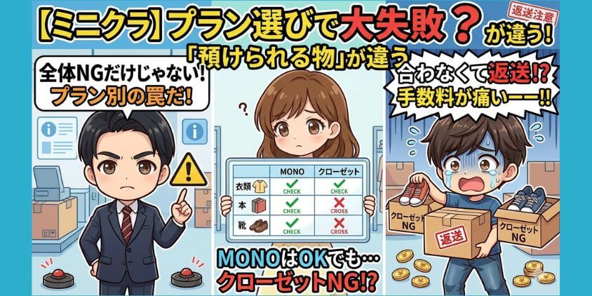 プランによって「預けられる物」は大きく違う