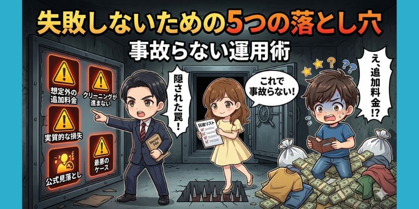 失敗しないための5つの落とし穴｜事故らない運用術
