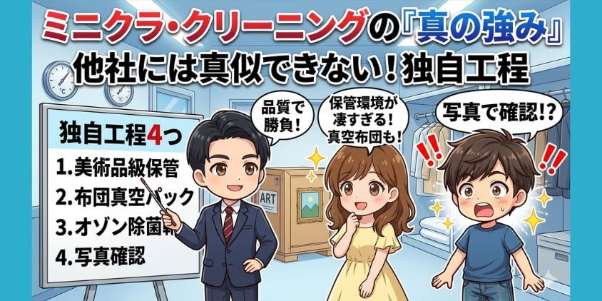ミニクラのクリーニングならではの強み｜他社には真似できない独自工程