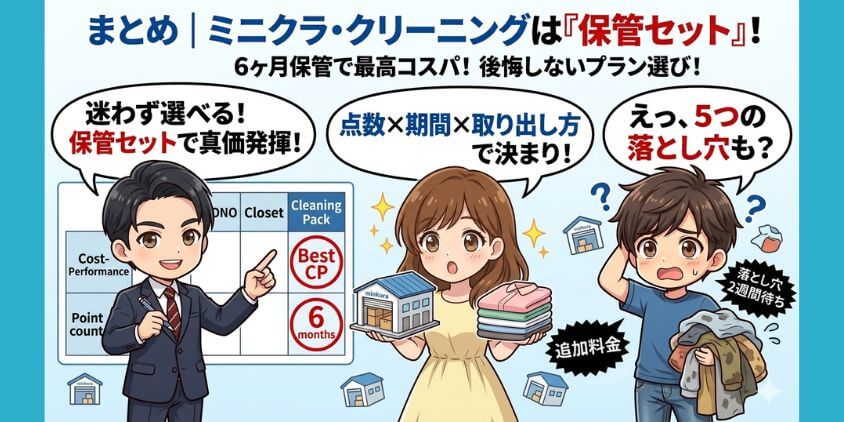まとめ｜ミニクラのクリーニングは"保管セット"で真価を発揮する