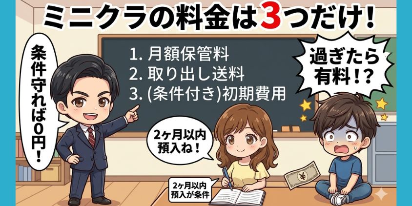 ミニクラの料金体系は3要素だけ｜初期費用0円のカラクリ
