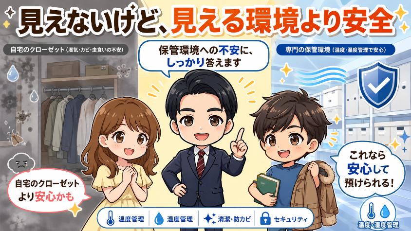 不安③:場所が見えないからこそ知りたい「保管環境」