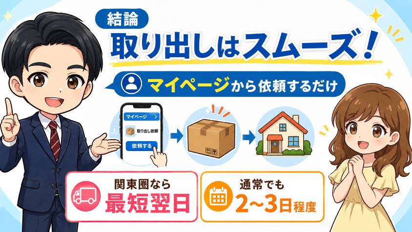 不安④:場所が遠いと取り出しに時間がかかる?