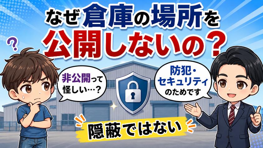 不安①:なぜミニクラは倉庫の場所を公開しないのか(非公表の本当の理由)